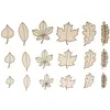 Image de 18 Mini décorations en bois - Feuilles Automne