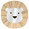 Image de Miroir tête de lion en bois