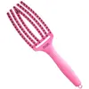 Image de Olivia Garden, Brosse + peigne, Brosse à doigts Combo Medium Think Pink Bubble Pink