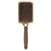 Image de Olivia Garden, Brosse + peigne, Expert Care Rectangulaire poils nylon Or&Brun L