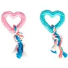 Image de Duvoplus + + PROTECTION. TPR PASTELL COEUR+corde 14 cm 11427, Jouets pour chien