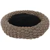 Image de Duvoplus Lit pour chats corbeille Espresso coton, Ø 54 cm, noir-brun (Chat, Chien), Panier pour chien + chat