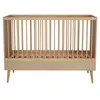 Image de Lit bébé évolutif 70x140 cm laqué taupe et hêtre clair Cosy