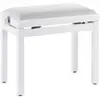 Image de Stagg PB39 WHM VWH - Matgelakte witte pianobank met witte fluwelen zitting - wit, Instrument de musique à clavier : accessoires, Blanc