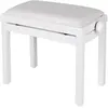 Image de Stagg PB39 WHP SWH - Hoogglanzende witte pianobank met witte vinyl zitting - wit, Instrument de musique à clavier : accessoires, Blanc