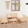 Image de Salon de jardin GENERIQUE bois massif 7 pieces 70 x 70 x 30 cm