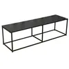 Image de Urban Living - Meuble TV design en métal Madison - L. 140 x H. 40 cm - Noir - Madison
