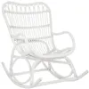 Image de Fauteuil à bascule rotin blanc mate Jams