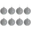 Image de Lot de 8 Boules de Noël "Antique Ronde" 8cm Gris