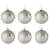 Image de Lot de 6 Boules de Noël "Brillant" 8cm Argent