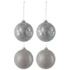 Image de Lot de 4 Boules de Noël Design "Atop" 10cm Gris