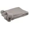 Image de Plaid à Pompons "Blanket" 130x170cm Taupe Clair