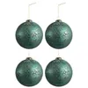 Image de Lot de 4 Boules de Noël "Antique Azur" 14cm Bleu