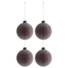 Image de Lot de 4 Boules de Noël Perles 10cm Bordeaux