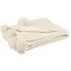 Image de Plaid à Pompons Blanket 130x170cm Beige