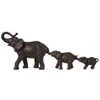 Image de Statue Déco "Famille d'Eléphants" 83cm Marron