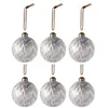 Image de Lot de 6 Boules de Noël "Leopard" 8cm Marron