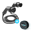 Image de CARPLUG Câble de recharge Noir - Type 2 - Type 2 - 5m - 22kW (3 phases 32A) - T2 T2 + Housse