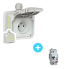 Image de Pack LEGRAND Prise Green up - 090471 + Disjoncteur différentiel 410754