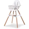 Image de CHILDHOME Evolu 2 Chaise Haute 2 en 1 + Arceau Naturel Blanc