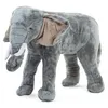 Image de Peluche Debout Eléphant - CHILDHOME - Gris