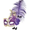 Image de Masque Loup Plume Violet