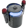 Image de Lecteur Karaoké portable Ibiza Karahome avec 2 micros Noir