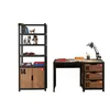 Image de Pack - Bureau Enfant & Bibliothèque "Alex" Marron & Noir