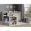 Image de Vipack PINO Lit sureleve avec sommier + bureau + commode + tablette penderie