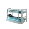 Image de Vipack PINO lits superposés pin massif Blanc 209 x 105 x 140 cm + Lit gigogne