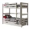 Image de Vipack PINO Lits superposés pin massif Blanc 209x105x182cm + Lot de 2 tiroirs