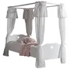Image de Vipack AMORI Lit simple à baldaquin 90x200cm laqué blanc