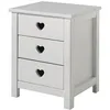 Image de Vipack AMORI Chevet table de nuit Amori laqué blanc