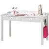 Image de Bureau enfant 2 tiroirs bois laqué blanc Coeur
