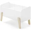 Image de Coffre à jouets bois laqué blanc et pieds bois clair Kiddy
