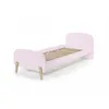 Image de Vipack KIDDY Lit simple en bois laqué et brut et sommier 90x200cm vieux Rose
