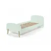 Image de Vipack KIDDY Lit simple en bois laqué et brut et sommier 90x200cm Vert menthe