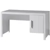 Image de Bureau 1 porte pin massif laqué blanc Erik