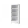 Image de Vipack Bibliothque Erik bois laqu blanc 3 tablettes et 1 tiroir L87xH205cm