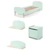 Image de Vipack KIDDY Lit en bois laqué et brut et sommier + Chevet 1 porte + Etagère 45 cm + Etagère 65cm