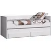 Image de Vipack ROBIN Lit capitaine 90x200 avec 2 tiroirs et lit gigogne + Sommier 13 lattes