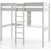 Image de Vipack PINO Lit combiné 90x200cm pin massif laqué Blanc