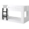 Image de Vipack Lit superpose laque blanc et noir Luca 90