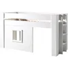 Image de Vipack NOAH Lit mezzanine 90x200cm pin massif laqué Blanc