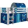 Image de Vipack PINO Lit sureleve pin massif avec sommier Blanc space