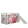 Image de Vipack PINO Lit mezzanine avec toboggan Spring Rideau et 3 pochettes
