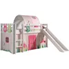 Image de Vipack PINO Lit mezzanine blanc avec toboggan Spring