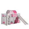 Image de Vipack PINO Lit mezzanine avec toboggan Blanc princess