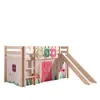 Image de Vipack PINO Lit Compact avec Toboggan + Rideau de lit Spring + 3 Pochettes Spring