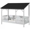 Image de Vipack MALIA Lit cabane 90x200 avec toit noir